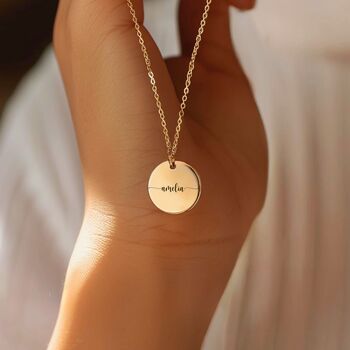 Personalised Disc Name Necklace, 2 of 10