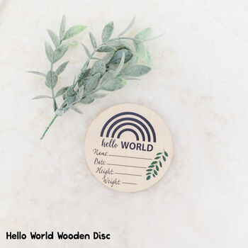 Baby Milestone Monthly Wooden Botanical Discs, 6 of 6