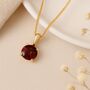 Personalised 9ct Gold Garnet Necklace January Birthstone, thumbnail 4 of 10