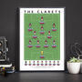 Burnley Fc The Clarets 2024/25 Poster, thumbnail 1 of 7