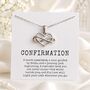 Confirmation Gift Necklace For Girl, Heart Infinity Charm, thumbnail 1 of 12