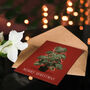 Fairy Lights Monstera Xmas Tree Christmas Card, thumbnail 4 of 6