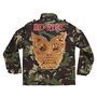 Gold Sparkly Owl Personalised Kids Camo Jacket, thumbnail 4 of 8