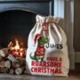 Personalised Christmas Sack Roasome Christmas Dinosaur Design, thumbnail 1 of 5