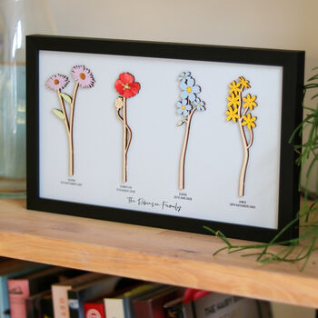 Framed Personalised Family Birth Flowers, 2 of 4