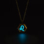 Leo Zodiac Glowing Pendant Necklace With Uv Keyring Torch, thumbnail 6 of 12