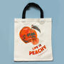 Life Is Peachy Personalised Tote Bag, thumbnail 4 of 5