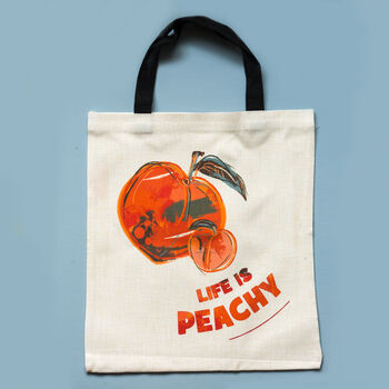 Life Is Peachy Personalised Tote Bag, 4 of 5