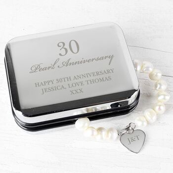 Personalised 30th Anniversary Pearl Bracelet And Box, 3 of 3