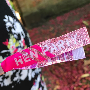 Hen Party Rose Gold Festival Wristbands, 2 of 9