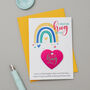 Personalised Bright Rainbow Little Hug Token Card, thumbnail 1 of 6