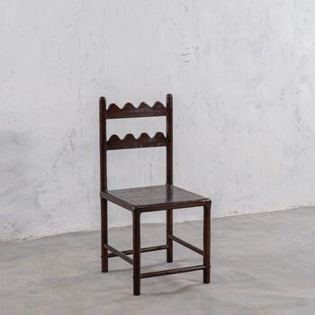 Tarang Dining Chair | Scallop Design Chair | Solid Wood, 3 of 7