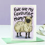 Funny Sheep Mother's Day Card, thumbnail 1 of 5