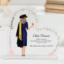 Personalised Graduation Pink Flower Heart Plaque Gift, thumbnail 2 of 11
