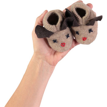 Handmade Recycled Cashmere Bunny Booties, 9 of 12