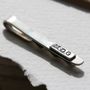 Personalised Silver Initials Tie Slide, thumbnail 1 of 4