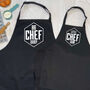 Big Chef Little Chef Personalised Hexagon Aprons, thumbnail 3 of 8
