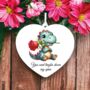 Personalised Cute Rose Animal Dinosaur Decoration, thumbnail 1 of 2