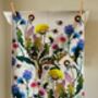 Wildflower And Bee 100% Cotton Tea Towel, thumbnail 3 of 6