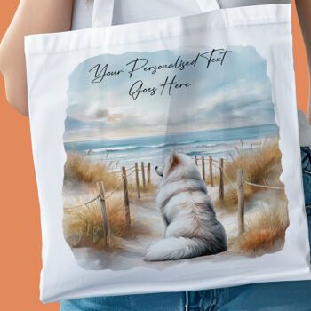 Personalised Samoyed Dog Beach Walk Collection, 7 of 8