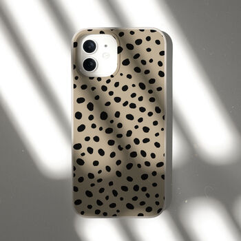 Beige Dots Biodegradable Phone Case, 7 of 7