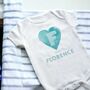 Personalised Heart Baby Vest, thumbnail 1 of 11