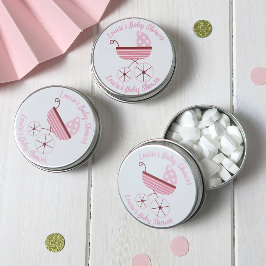 15 Personalised Baby Shower Favour Tins, 1 of 5