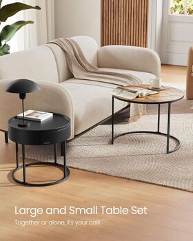 Coffee Tables Set Round Nesting Side Tables, 4 of 6