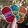 Yarn Crochet And Knitting Vinyl Sticker Decals, thumbnail 1 of 5