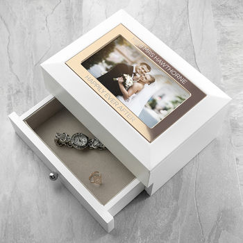 Personalised Pink And Rose Gold Photo Jewellery Chest, 4 of 4