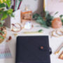 Vegan Leather A5 Ring Binder Planner | Black, thumbnail 2 of 5
