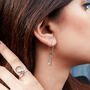 Minimalist S Drop Sterling Silver Modern Earrings, thumbnail 2 of 7
