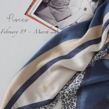Personalised Zodiac Star Signs Scarf, 6 of 12