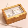 Glass Top Wooden Jewellery Box, thumbnail 3 of 11