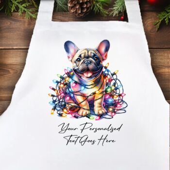 Personalised French Bulldog In Christmas Lights, 8 of 11