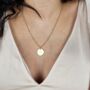 18k Gold Vermeil Plated Birth Flower And Name Necklace, thumbnail 3 of 8