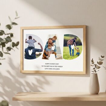 Dad Photo Collage Print Fathers Day Gifts, 4 of 9
