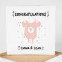 Pink Or Blue Personalised Congratulations New Baby Card, thumbnail 1 of 2