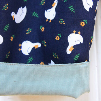Reversible Duck Needlecord Dungarees Baby Kids, 3 of 6