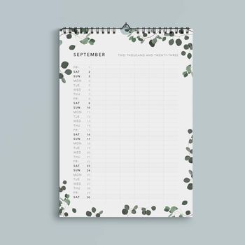 2025 2026 Eucalyptus Mid Year Wall Calendar, 2 of 3