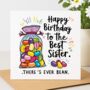 Best Sister Jelly Bean Birthday Card, thumbnail 1 of 2
