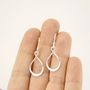 Sterling Silver Infinity Knot Drop Earrings, thumbnail 2 of 8