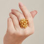 Bobble Gold Plated Silver Statement Ring, thumbnail 2 of 6