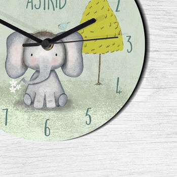 Baby Elephant Nursery Clock, 3 of 4