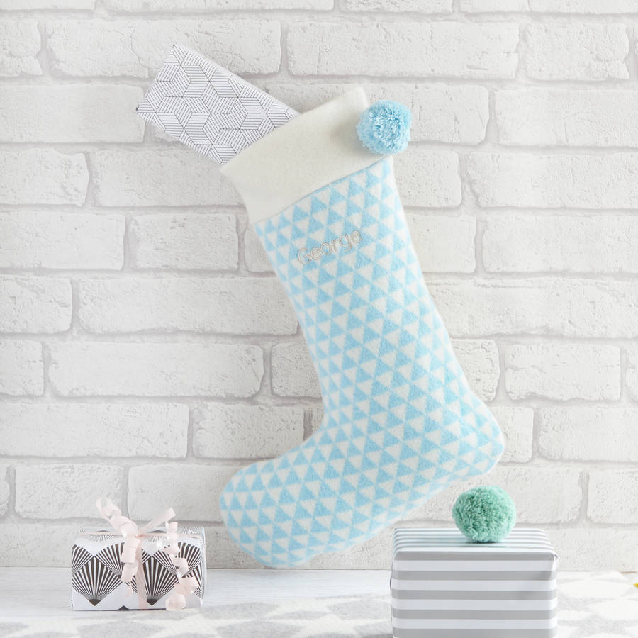 Personalised Pastel Christmas Stocking By Pro Yarn Studio |  
