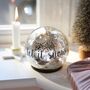 Personalised Medium LED Crackled Silver Light Globe, thumbnail 1 of 3