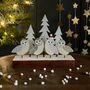Tin Barn Owls On Block Christmas Decoration, thumbnail 1 of 2