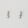 Sterling Silver Crystal Constellation Stud Earrings, thumbnail 2 of 6