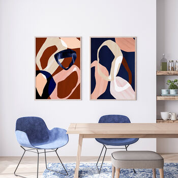 Oversized Circle Abstract Print Set Of Three, 5 of 12