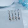 Sterling Silver Olive Leaf Dangle Earrings, thumbnail 1 of 11